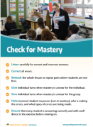 Check for Mastery Poster