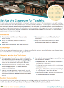 Set up classroom for teaching practice card